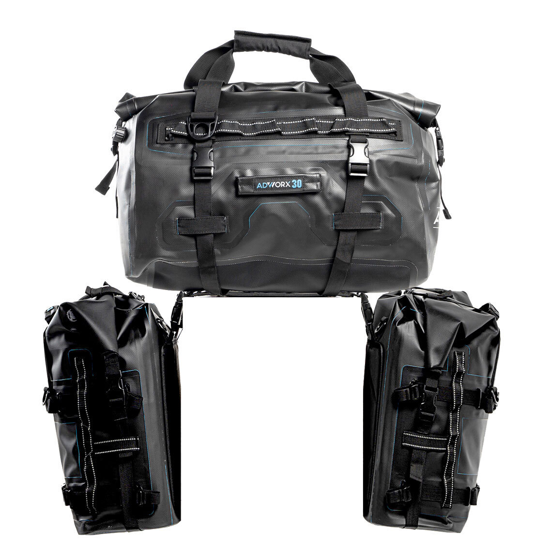 ADVWORX Gen 2 20L Trekk Saddlebags 30L Duffel Bag Bundle Now 10 off Adventure Moto Australia